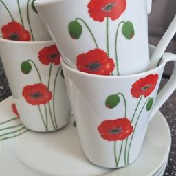 4 Mugs with matching side plates

Collection only