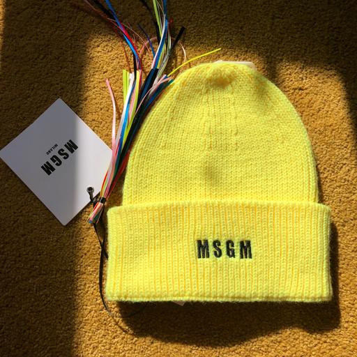 Buy & Sell East London Redbridge - Photos for MSGM ribbed knit logo embroidered hat /beanie