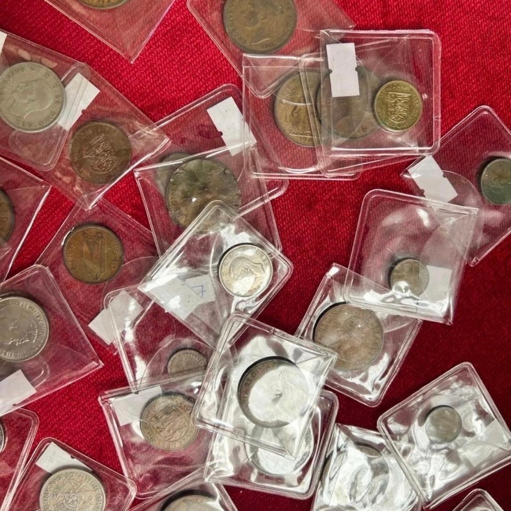 Job lot of old coins approx 140coins
English and foreign
Six pence,
francs
old penny
Deutschmark
Pesetas Etc
Sold as a job lot
No offers