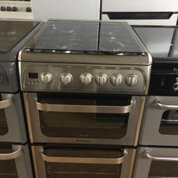 137, Bradford Road 
Bd18 3tb 

Hotpoint Gas Cooker
50cm
Glass safety lid 
4 gas burners 
Grill gas 
Double gas oven 
Good clean condition 
Fully tested/working 
£189