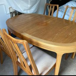 Table and 4 matching chairs for sale. Down sizing so need to get rid of a few things. Collection only from Walsall WS5.