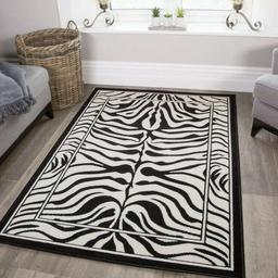 - Area Rugs

- 100%Polypropylene Made Rugs

- Eye Catching Zebra print

- Machine Woven

- Easy Clean

- Long Lasting & Durable

- Quality Material Made Product