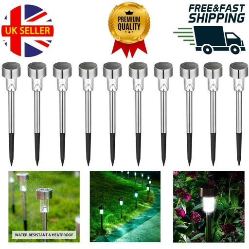 Buy & Sell - Photos for 10 x Solar Stake Lights in Cool White