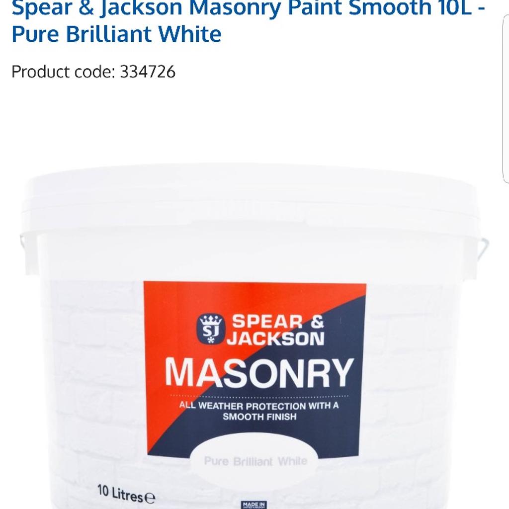 New spear and jackson white masonry paint in B63 Metropolitan Borough