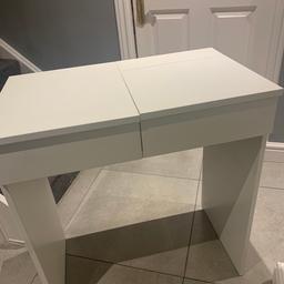 Lovely white girls dressing table with drawer and built in mirror