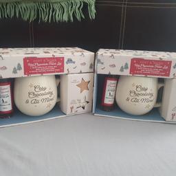 here you have 2 gifts sets from NEXT

New, unopened

perfect for gifts

contains: mug, salted flavour caramel syrup, hot chocolate and mini marshmallows!! yum!

they cost £14 each

selling both for £15

collection would be preferable

delivery would be extra for postage
.
thanks for looking!