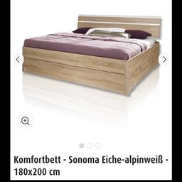 Der Neupreis lag bei 599 Euro plus Lieferung. 
Das Bett ist in einem guten Zustand, ohne Schäden. Matratzen sind dabei, keine Deko.