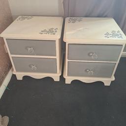 2 x bedside cabinets...solid wood