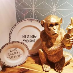 X2 funny plates for decrotive purposes only please note monkey not included