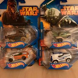 Star Wars 4 x Hot Wheels Character Vehicles.

501st Clone Trooper
Yoda
Chewbacca
Luke Skywalker

All unopened and still in original boxes
Collection or postage available to UK only
Any questions or queries then please ask
Thanks for looking and please view my other ads.
Postage to UK only.
