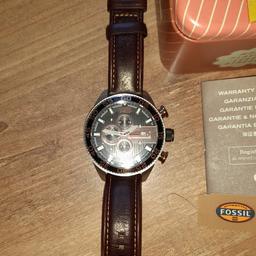 Fossil Chronograph, höchst selten getragen. Schöne große Armbanduhr. Neue Batterie und die Uhr läuft.