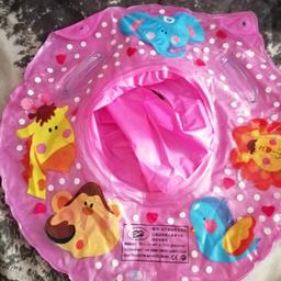 Used but in good condition pink animal baby Swim Ring.