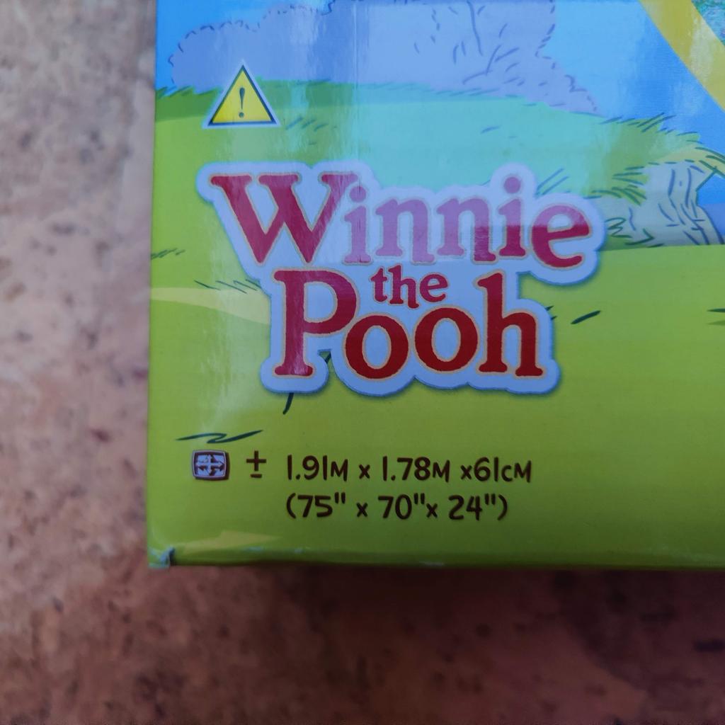 Verkaufe einen neuen und original verpackten Kinderpool mit Winnie the Pooh Design.
Dieser hat die Maße von ca. 1,91 x 1,78 x 0,61 m (BxLxH)
Marke Intex
Preis zzgl. Versand