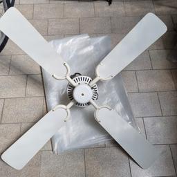 Vendo ventilatore a soffitto bianco (pala) causa inutilizzo.
completamente funzionante, 4 pale lunghe 45cm.