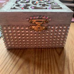 Lovely blinked up handmade jewellery box with crystals and wrapped in bling