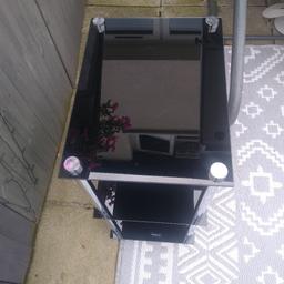 Black Glass 3 Tier Wide Shelving Unit

Good condition. Have a few scratches on glass.collection only