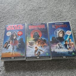 Star Wars VHS Collection - Original 3 Movies in excellent condition. Great collectors item.

Collection ideally but could post out as long as postage fee is paid in advance.