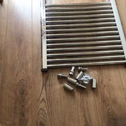 600mm wide x1200mm high chrome towel rail, brand new with fittings