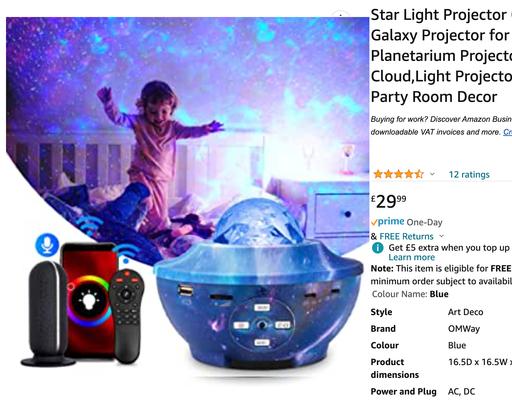 Buy & Sell West Midlands Birmingham - Photos for Kids Star Light Projector With Alexa Control