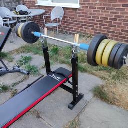 Big Weights set
All the weights and the two benches in the picture
Both the benches folds and adjustable 
Collect from cheshunt en8
Or I can deliver local 
call 07708 520 953