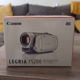 canon legria fs200. has been used in the past but not for years. still works perfectly but don't have a use for it now. still with box and all the booklets, discs and cables it came with.