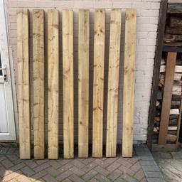 6 x 6ft long x 125mm x 75mm
Treated (tantalised)
New never used
£10 for 1 or all 6 for £50 
Collection only but can deliver at buyers cost