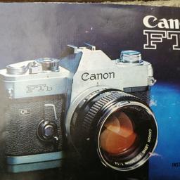 Canon FTb user manual
Used condition
See pictures for descrilption
Collection preferred
£20.00