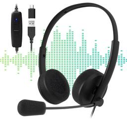 BRAND NEW ONLY £12!
USB Headset with Microphone Noise Cancelling, Venker USB Type-C/USB-A Jack 2-In-1 Earphone with Volume Control, Laptop Computer On-Ear Headphones