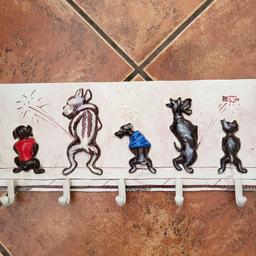 Cast Metal Cheeky Dog Coat Hooks
Made from Cast Metal
Measures:- 58.5cm x 18.5cm
For all you dog lovers something a little different!!!