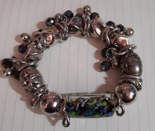 Buy & Sell Merseyside Saint Helens - Photos for Heavy silver plated art glass charm bracelet