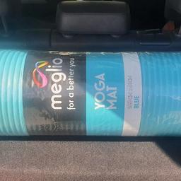 MEGLIO FITNESS GYM YOGA EXERCISE MAT BLUE CAN POST OR DELIVER