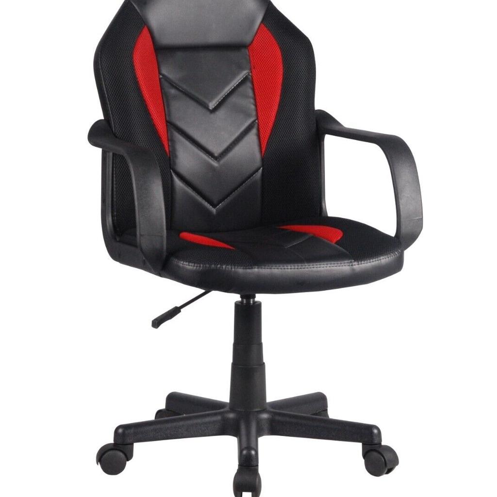 Office Racing Sports Computer Desk Gaming Swivel Chair PU Leather Mesh Executive
Condition: Brand New Boxed.

Office Racing Sports Computer Desk Gaming Swivel Chair PU Leather Mesh Executive
Swivel chair
Upholstered in breathable Mesh and PU leather
Height adjustable
Padded seat and back rest
Simply home assembly
Width 56 cm Depth 59 cm Height 93-105 cm. Max user weight 18 stone
Maximum user weight limit 18 st
12 months back to base warranty.

Delivery: Sent via tracked 48 hr. delivery. Sorry we currently do not deliver to any off shore Islands or Northern Ireland