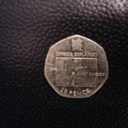 Offside Olympic 50p coin.