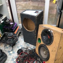 Been in the shed for over 15 years so not sure what is working and what’s not, most we’re working when fitted in car, selling the lot for someone who can make use of it. There’s a lot of amps, I couldn’t upload all the pics as used my limit, more pics on request 