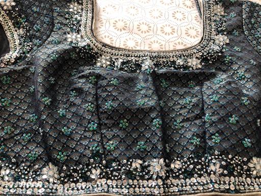 Buy & Sell Leicestershire Blaby - Photos for Embroidered Black,Silver, Turquoise Saree