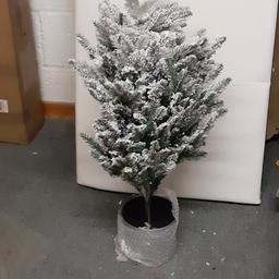 studio 3ft potted snowy xmas tree brand new in packaging