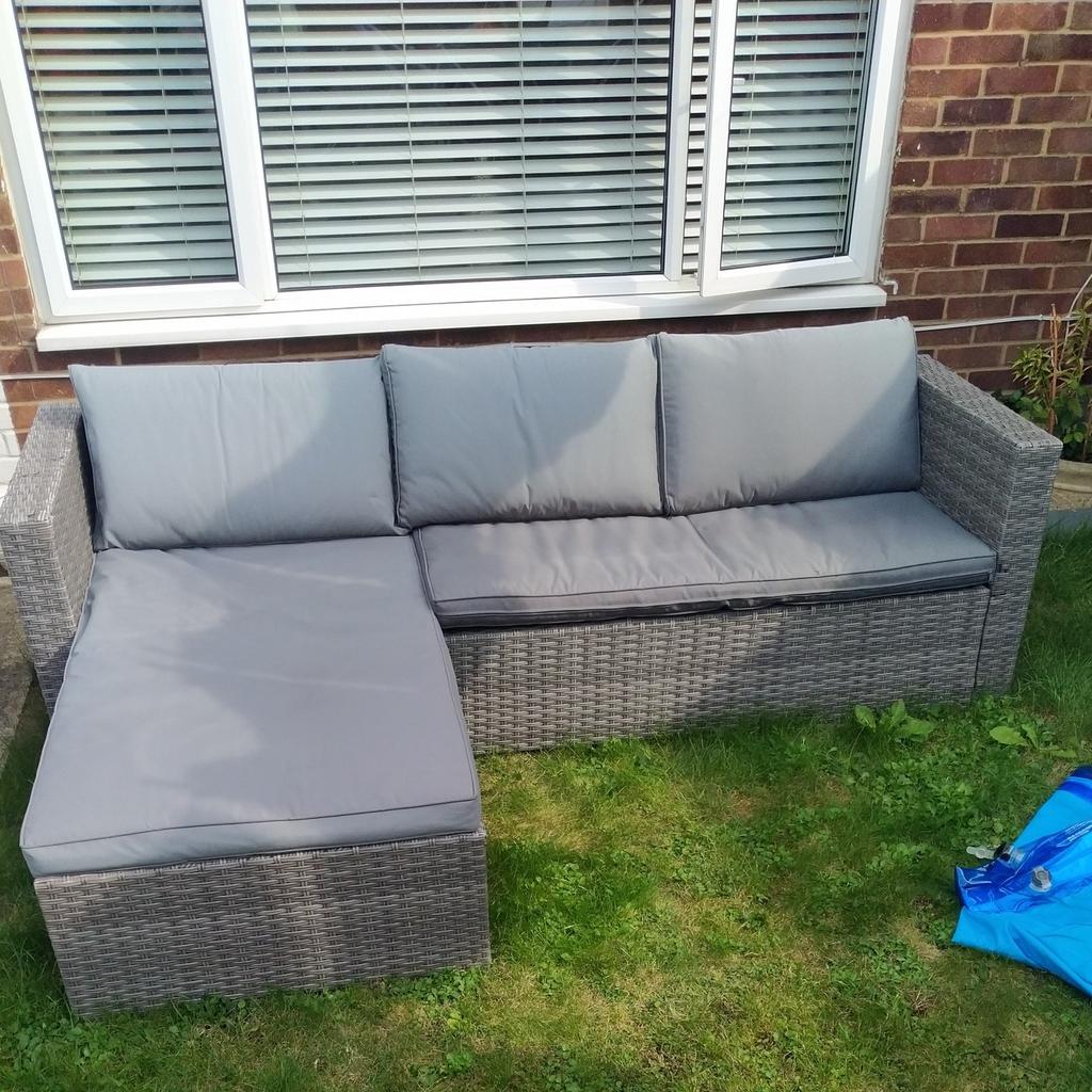 Grey Rattan Corner Garden Furniture in BR8 Sevenoaks for £50.00 for