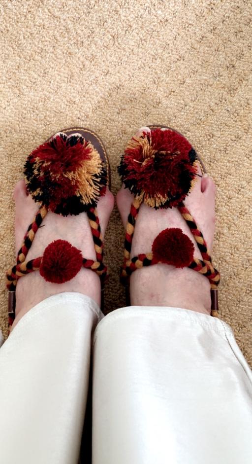 Buy & Sell East London Redbridge - East London - Photos for Ethnic style Pom Pom braided sandals uk 6