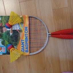 Giant badminton set. Age 3+. Half price. No offers please. New. 2 sets available