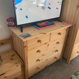Downsizing so selling. Approx 18months old. Bought new from Argos.
Scandinavian pine - mark on top see second photo. Could be sanded and painted.
Selling rest of set too.

Collection only. Smoke free home.