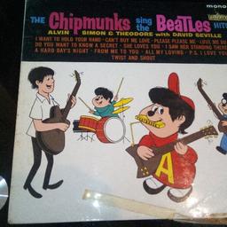 the chipmunks sing the Beatles hits.
slight damage to the case.