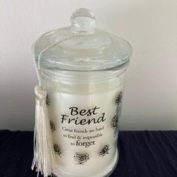 New 
Best Friend 
Jar candle 
Make ideal gift 
Cash bank transfer only 
Postage £3