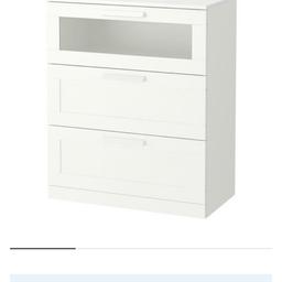 Ikea brimnes 3 drawer chest- white
Dimensions- 16.12 × 30.75 × 37.37 cm
White color, good condition, only has some marks inside the drawers - u can see on the pic
