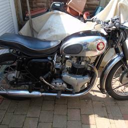BSA A10 motorbike in working order , original paintwork. Engine runs, lights work , good oil pressure.Welcome to view Weeley
Willing to swap or p/ex for a low mileage van. Not high top.