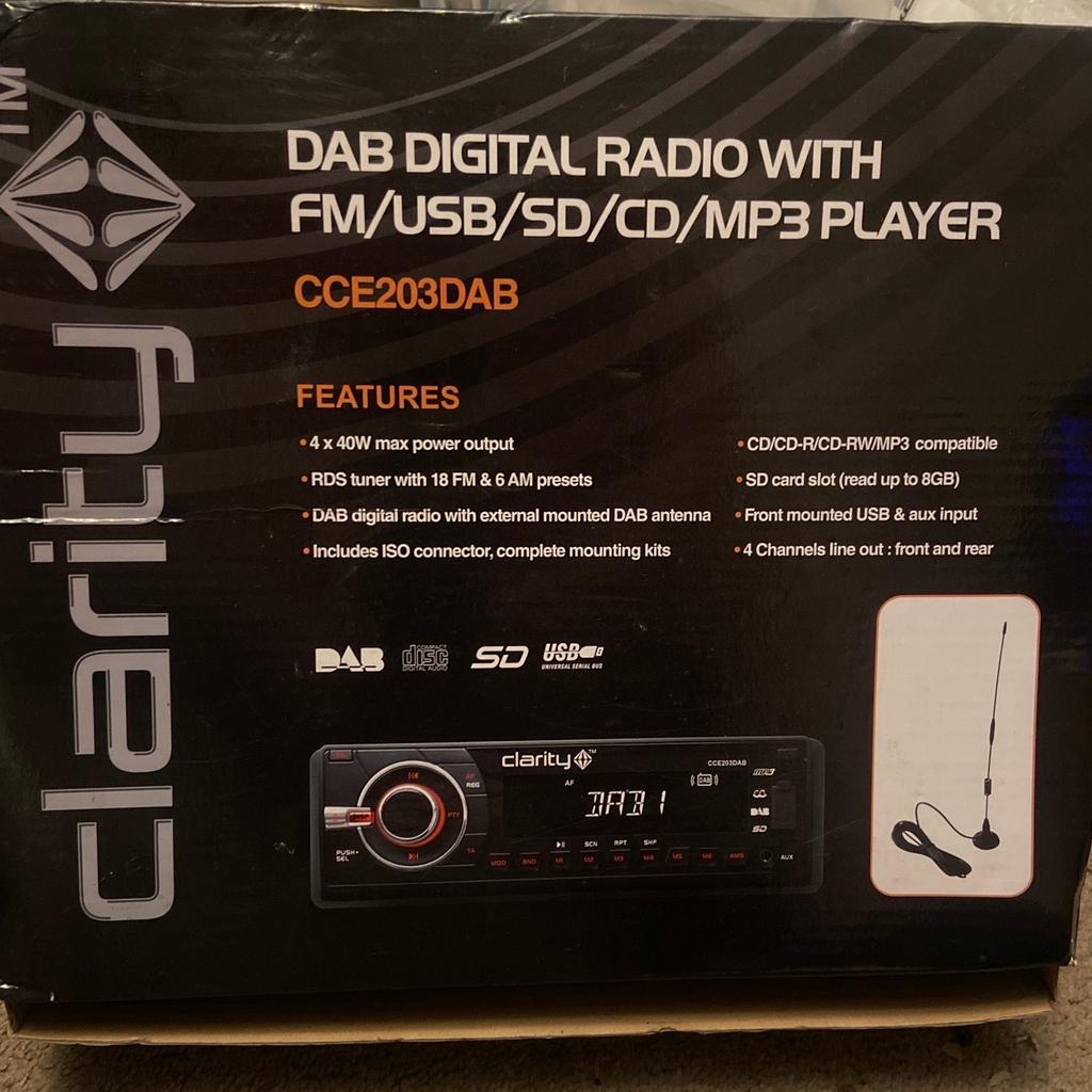 This DAB car radio is used but in excellent condition, pickup only.