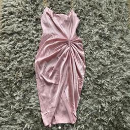 New baby pink Satin with gold Chain straps Midi Dress size12

#quizdress12 #satindress #eveningdress