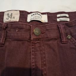 mens fat face jeans plum colour stretch size 34R in great con £10 no offers