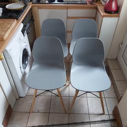 4 grey dining chairs great condition