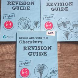 3 AQA GCSE Revision guide
Higher level
Chemistry
Biology 
Physics
all in good condition