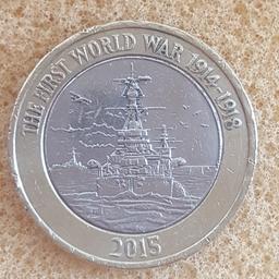 2 pounds coin navy ww1 error 2015. sleeping cat on mast error variation extra metal.

SORRY NO OFFERS......
ONLY PICK IT UP......
WE DON'T SHIPPING....
RETURN NOT ACCEPTED ......
ONLY CASH ON COLLECTION..........

only collection from Acton high street London W3 9BY...thank you for looking..